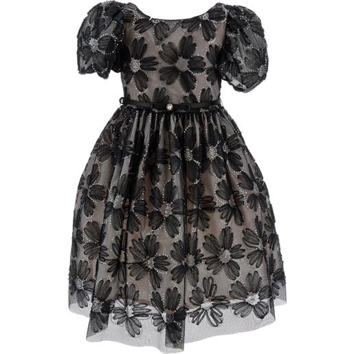 Monnalisa abito tulle ricamo paillettes