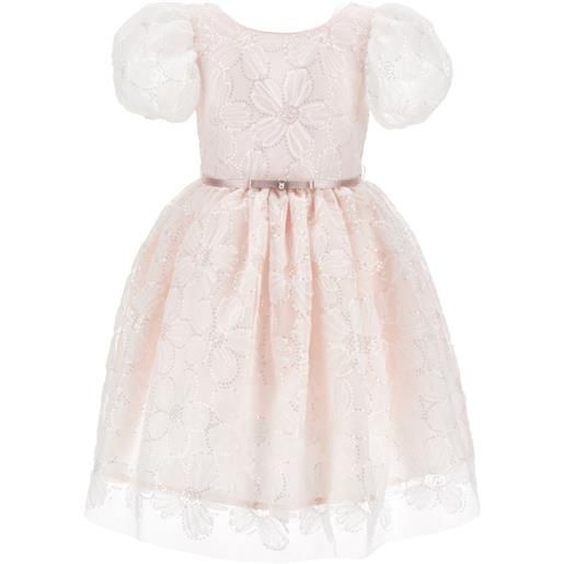 Monnalisa abito tulle ricamo paillettes