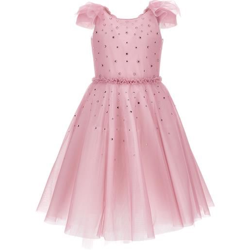 Monnalisa abito tulle morbido con strass