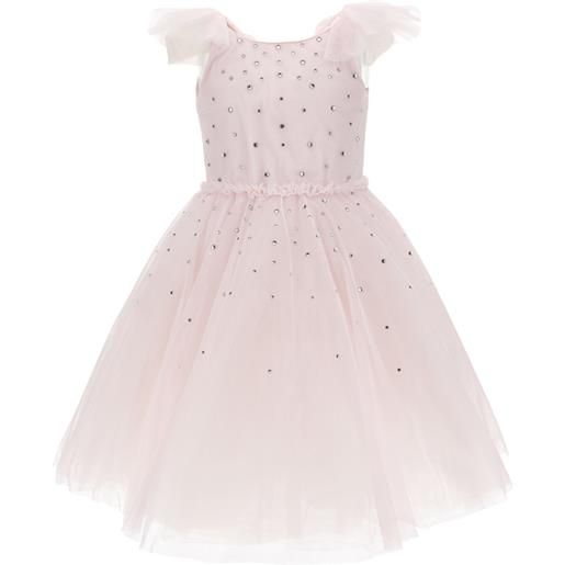 Monnalisa abito tulle morbido con strass