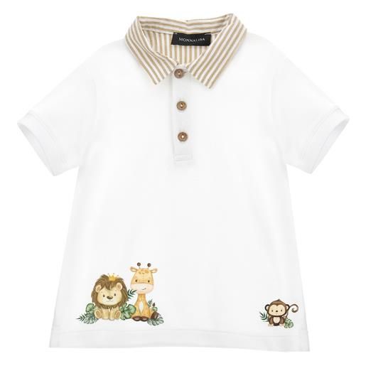 Monnalisa polo piquet con animaletti