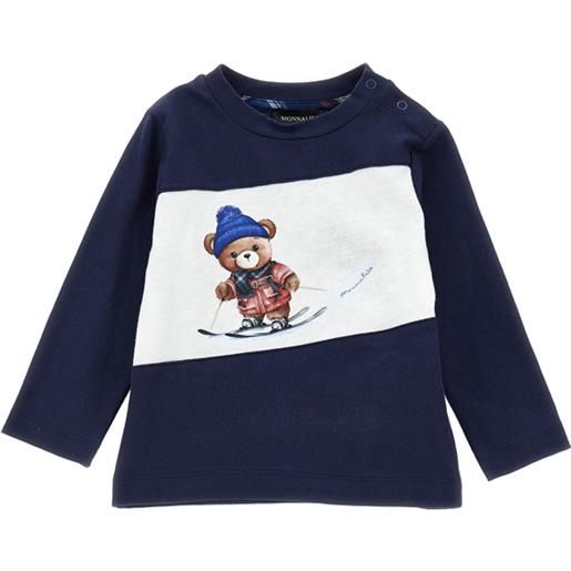 Monnalisa t-shirt bicolor con orsetto