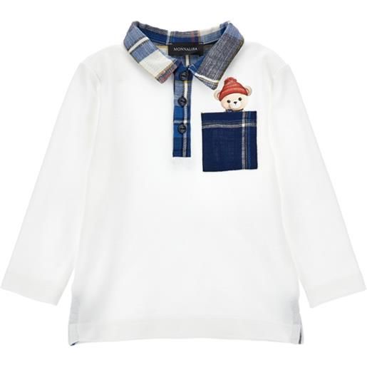 Monnalisa polo piquet con orsetto