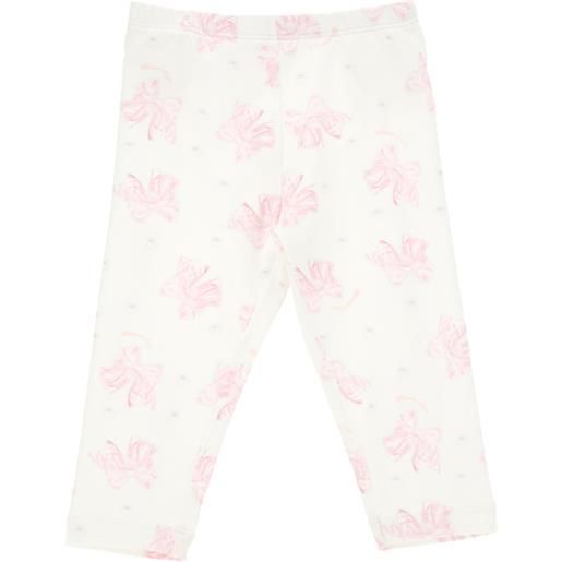 Monnalisa leggings jersey fiocchi e perle
