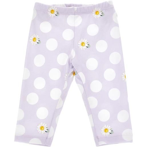 Monnalisa leggings jersey margherite e pois