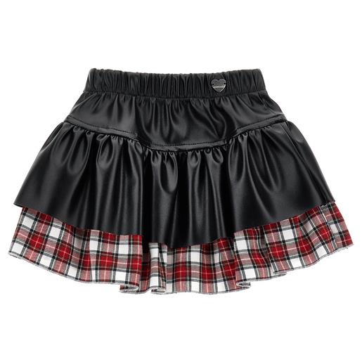 Monnalisa gonna tessuto spalmato tartan