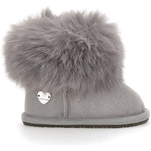 Monnalisa stivali in crosta con fiocchi strass