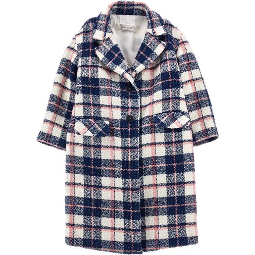 Monnalisa cappotto bouclé tartan