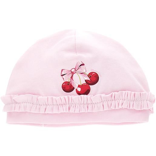 Monnalisa cuffietta cotone ricamata