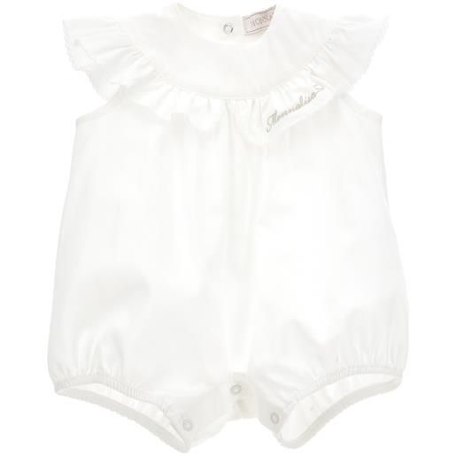 Monnalisa pagliaccetto cotone con volants