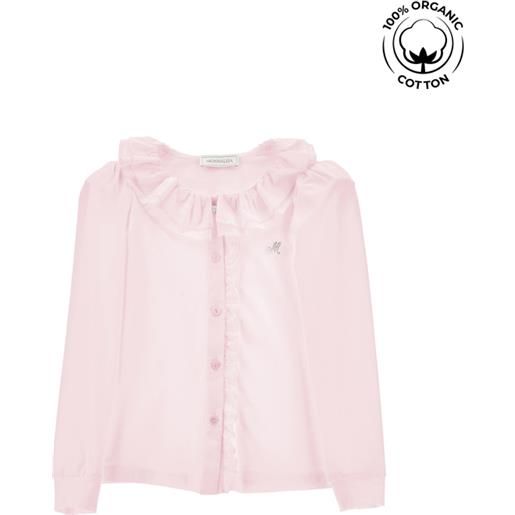 Monnalisa camicia cotone organico con colletto elegante