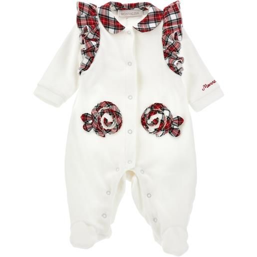 Monnalisa tutina ciniglia con galette tartan