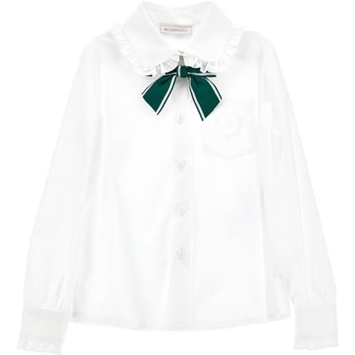 Monnalisa camicia stretch con fiocco