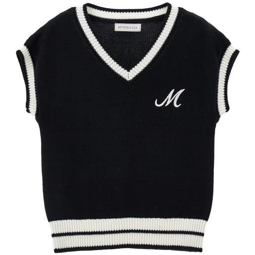 Monnalisa gilet tricot bicolor