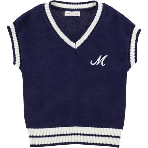 Monnalisa gilet tricot bicolor