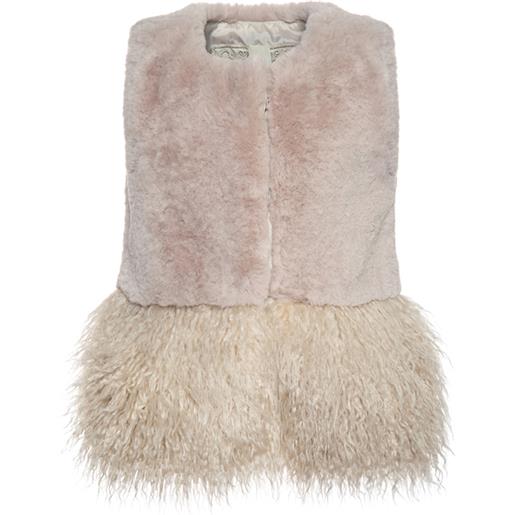 Monnalisa gilet peluche con mongolia