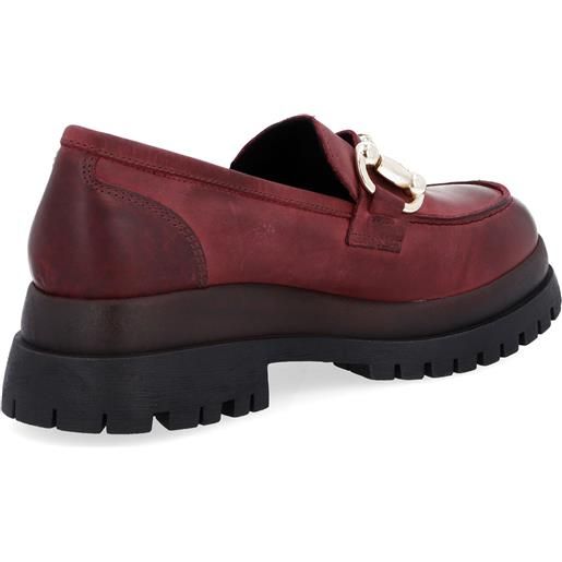 Galieti mocassini in pelle con suola biker e tacco 5,5 cm