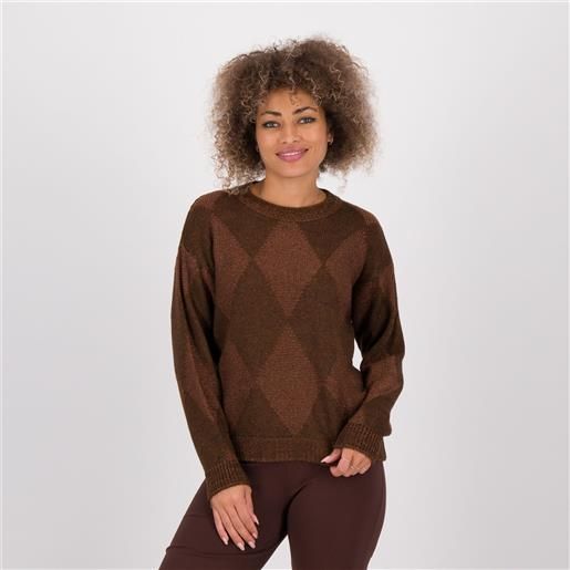 Enjoy tricot maglioncino a rombi con bordi in costina e dettagli lamé