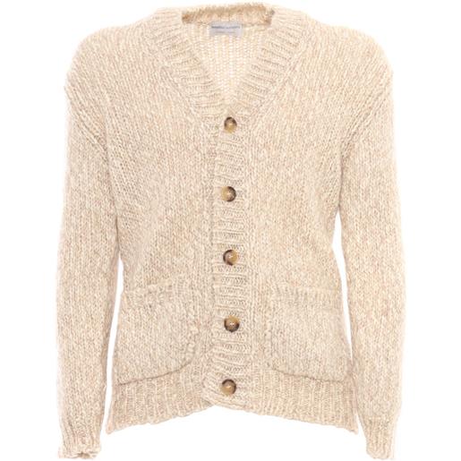 SETTE FILI CASHMERE cardigan over con lavorazione filato macro tweed