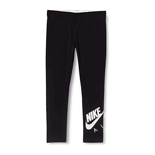 Nike air favorites, leggings bambino, schwarz-weiss, s