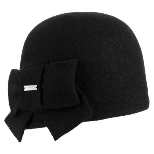 Seeberger litika cappello lana cotta Seeberger cappello follato taglia unica - nero
