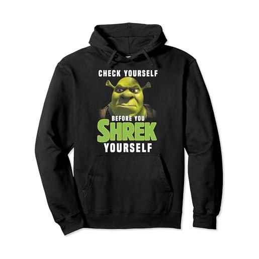 Shrek check yourself before you Shrek yourself felpa con cappuccio