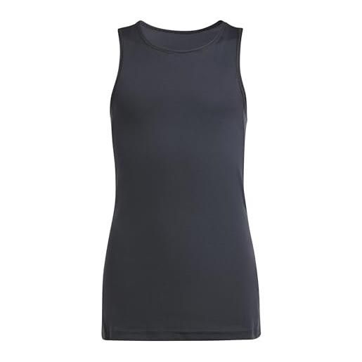 adidas girls club tank top, t-shirt bambina, white, 