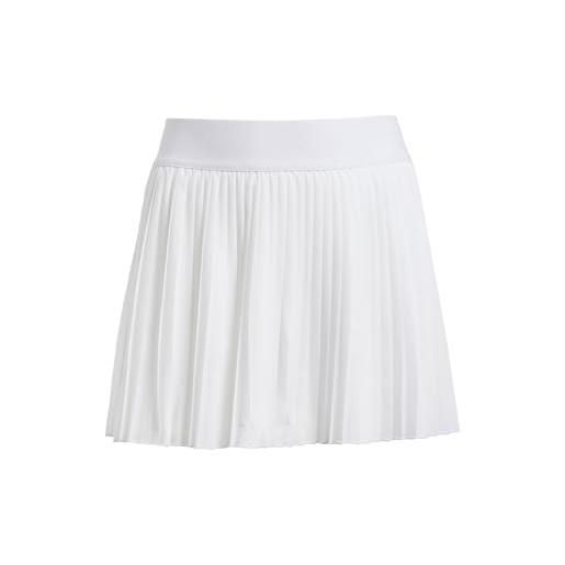 adidas bambina girls club tennis climacool pleated skirt, white, 14-15 years