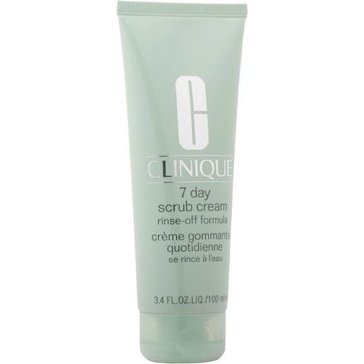 Clinique 7 day scrub cream rinse-off formula 100 ml crema esfoliante quotidiano per il viso tubetto tutti i tipi di pelle