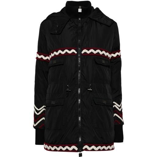 CHANEL Pre-Owned - giacca sport line con zip 2007 - donna - piuma d'oca/poliammide/poliammide/poliuretano - 38 - nero