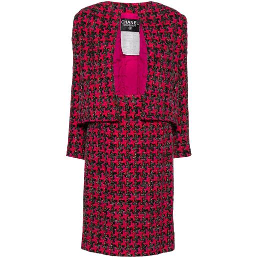 CHANEL Pre-Owned - tailleur con gonna 1990 - donna - rayon/cotone/lana/nylon/mohair/seta - 36 - rosa