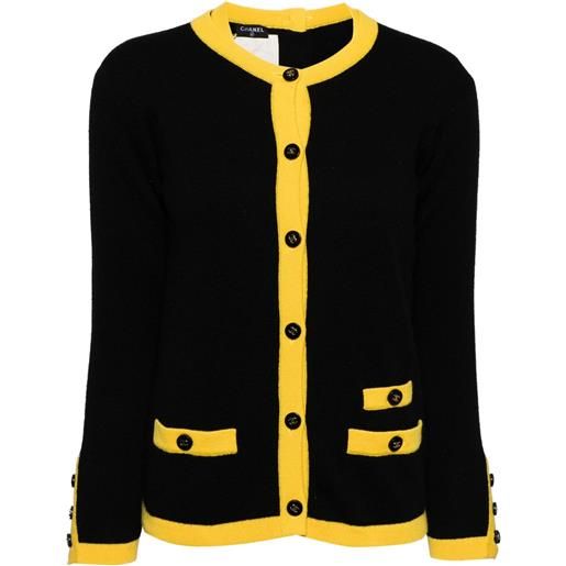 CHANEL Pre-Owned - top a maniche corte 1994 - donna - cashmere - taglia unica - nero