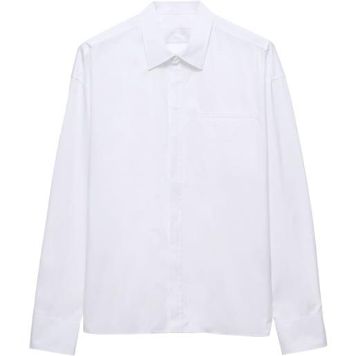 Prada camicia con logo - bianco