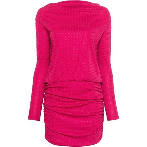 Versace Jeans Couture abito corto con strass - rosa