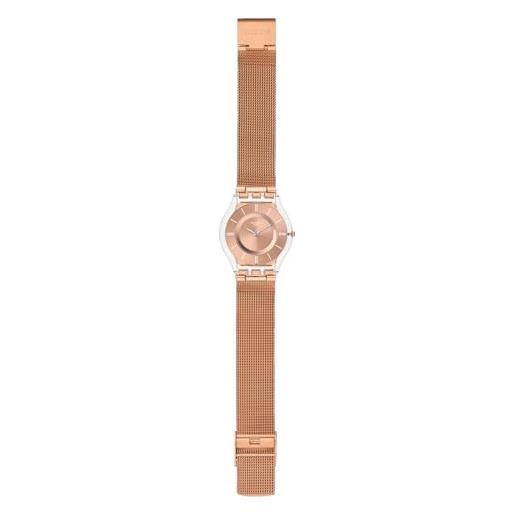 Swatch montre hello darling en acier rose skin