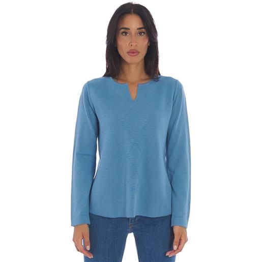 MARIA BELLENTANI maglia MARIA BELLENTANI scollo goccia a rombi, colore carta da zucchero