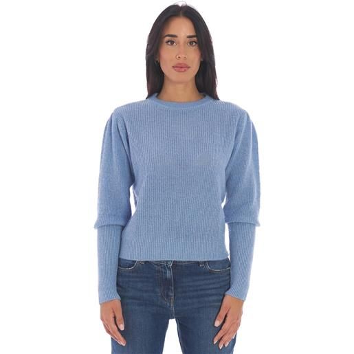 TWINSET ACTITUDE maglia TWINSET ACTITUDE con applicazioni in lurex, colore azzurro