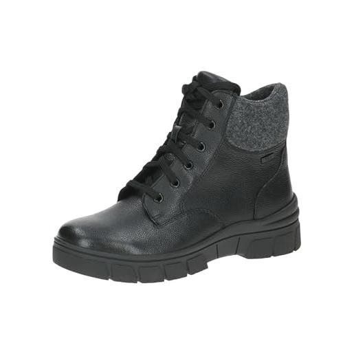 CAPRICE stivaletti da donna con lacci foderati idrorepellenti, nero (black nappa), 39 eu