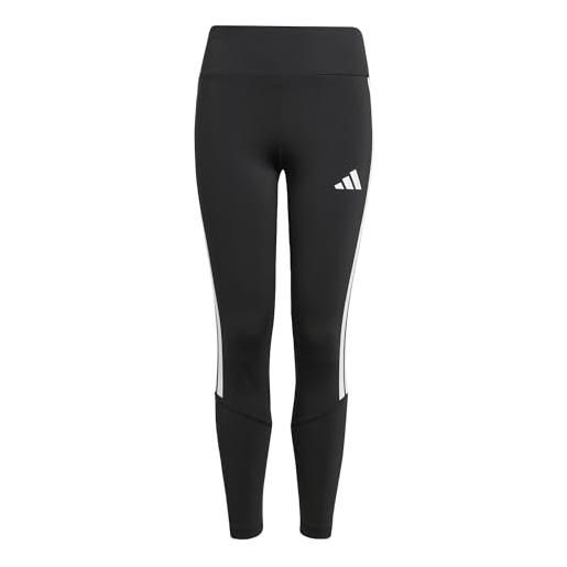 adidas bambina train essentials 3-stripes leggings, black/white, 5-6 years