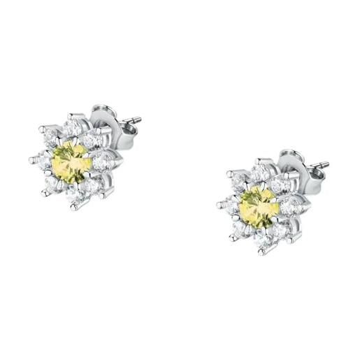 Morellato women's earrings in 925% riciclato argento, zirconi, collezione treasures - saiw187, 925% argento riciclato, zirconia cubica