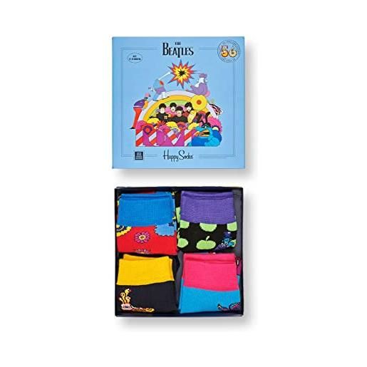Happy Socks unisex baby beatles box set socks, assorted, 0-12 months (4er pack)