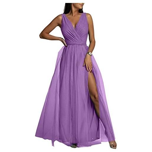 Abito vestito donna corto morbido raso viola nero maculato