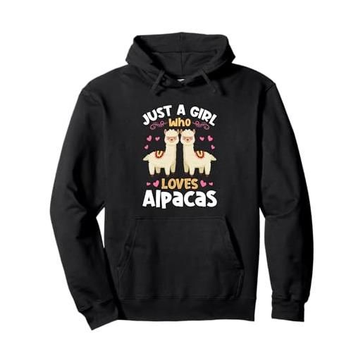 Aneisha Alpacas just a girl who loves alpacas felpa con cappuccio