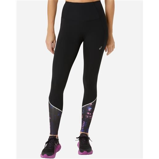 Asics road lite-show w - fuseaux running - donna - nero