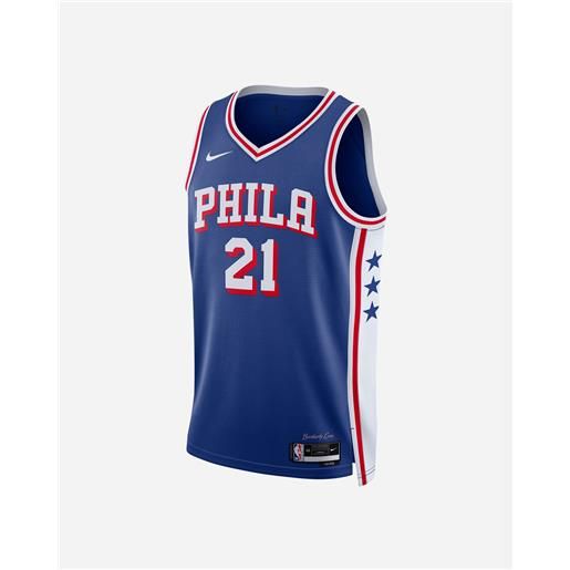 Nike joel embiid philadelphia 76e icon m - canotta basket - uomo - blu