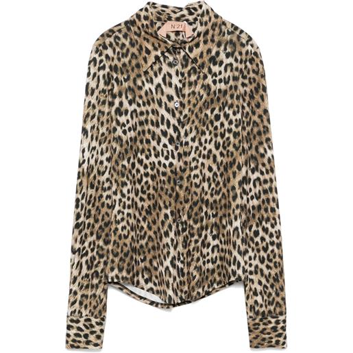 Nº21 blusa con stampa - marrone