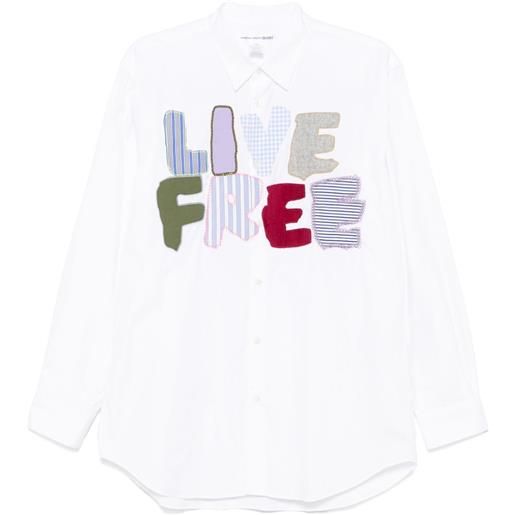 Comme Des Garçons Shirt camicia con applicazione - bianco