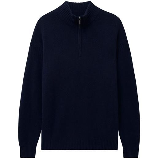 Pringle of Scotland maglione in cashmere con zip - blu