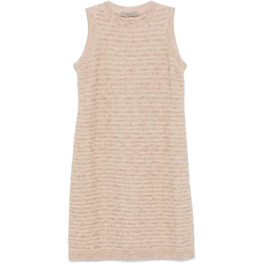 D.Exterior abito midi con paillettes - toni neutri