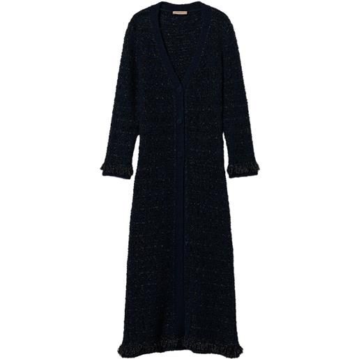 TWINSET cardigan a quadri - nero